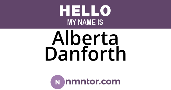 Alberta Danforth