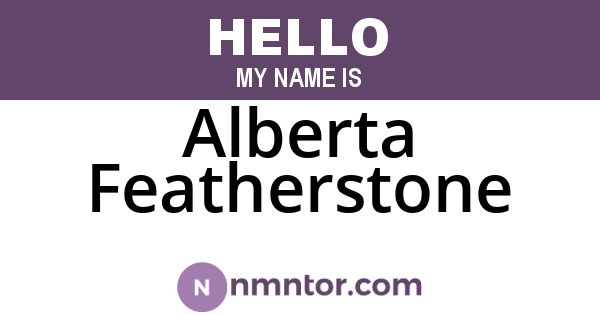 Alberta Featherstone