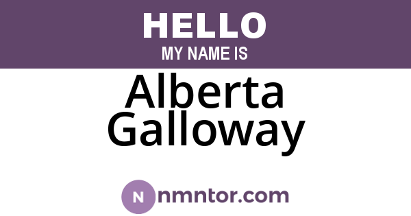 Alberta Galloway