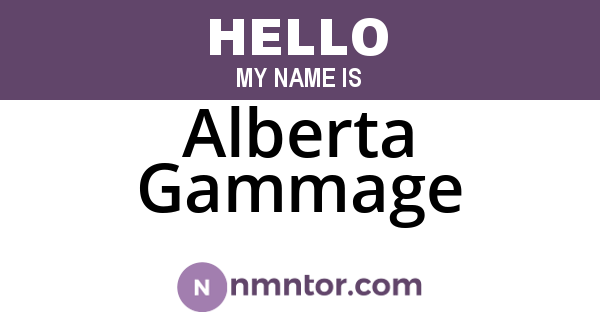 Alberta Gammage