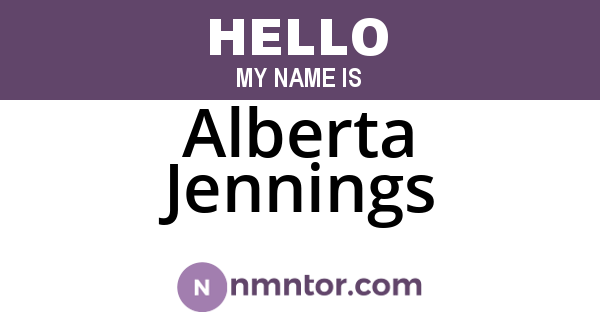 Alberta Jennings