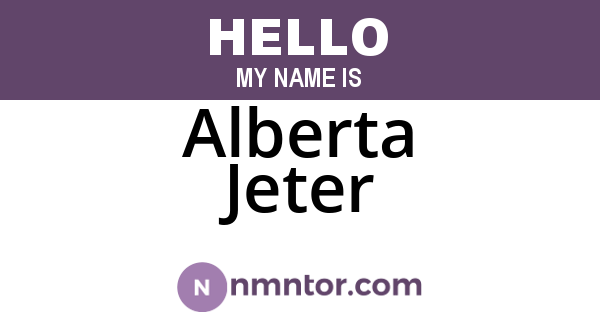 Alberta Jeter