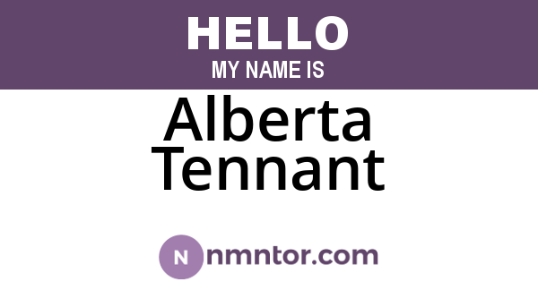Alberta Tennant