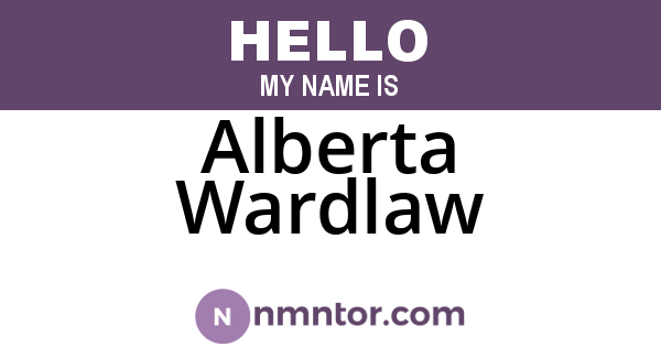 Alberta Wardlaw