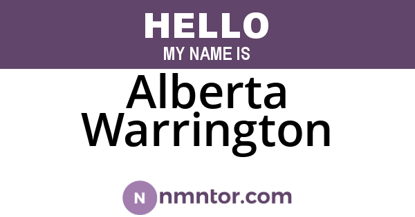 Alberta Warrington