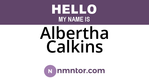 Albertha Calkins