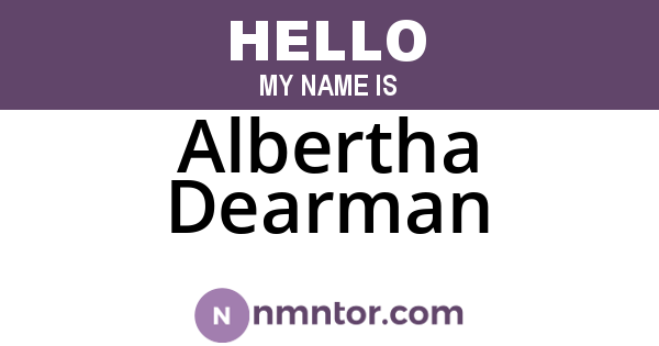 Albertha Dearman
