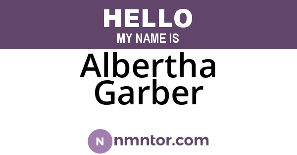 Albertha Garber