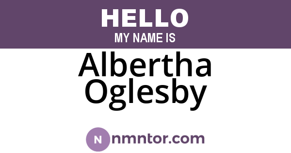 Albertha Oglesby