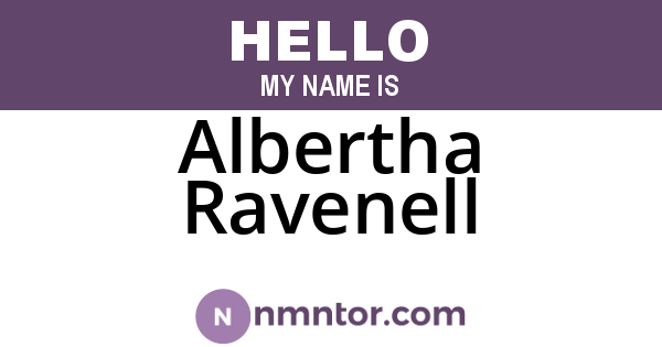 Albertha Ravenell