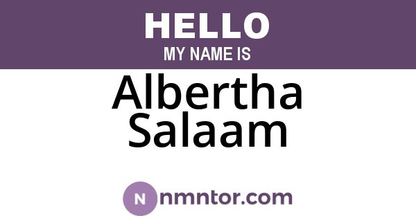 Albertha Salaam
