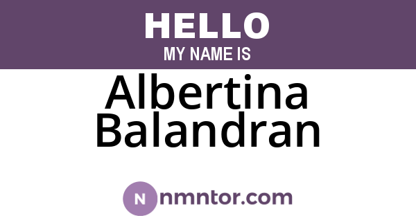 Albertina Balandran
