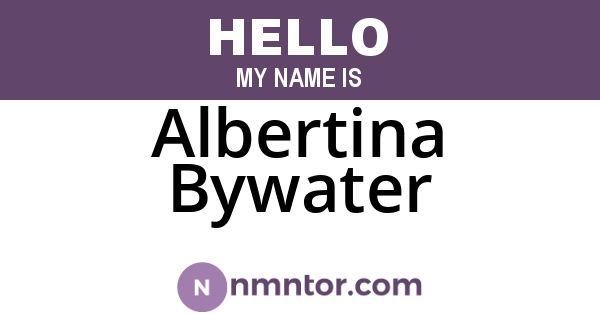 Albertina Bywater