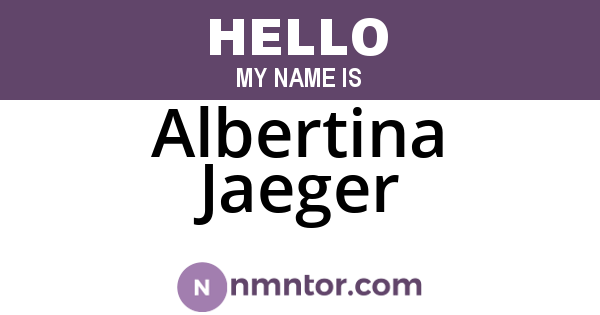 Albertina Jaeger