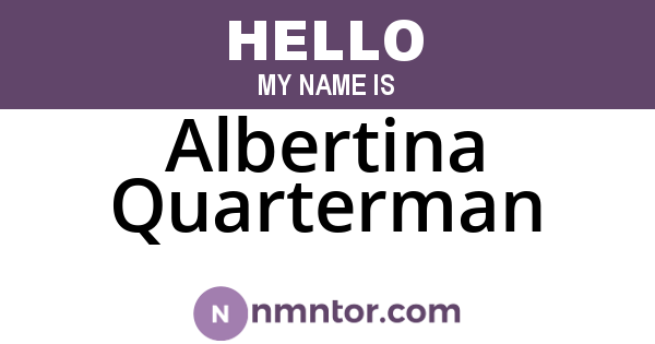 Albertina Quarterman
