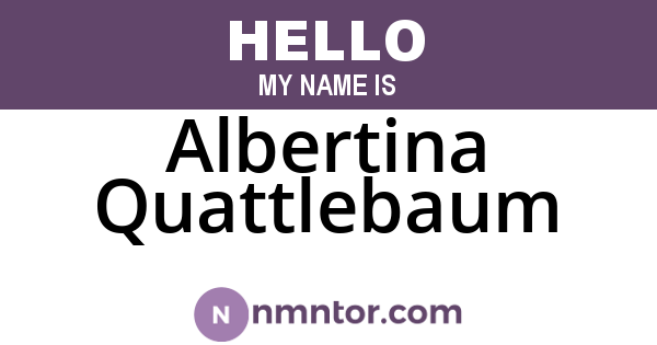 Albertina Quattlebaum