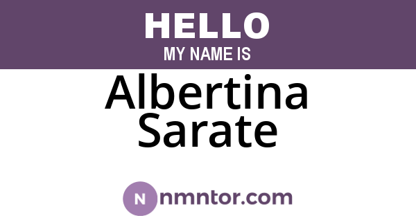 Albertina Sarate