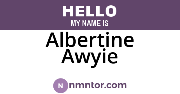 Albertine Awyie