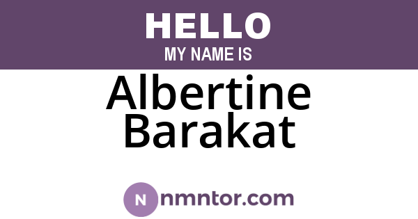 Albertine Barakat