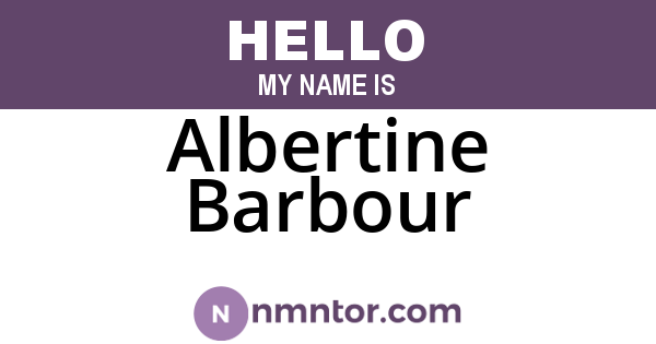 Albertine Barbour