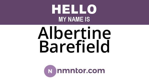 Albertine Barefield