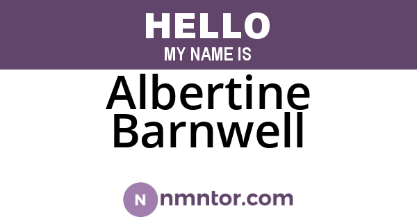 Albertine Barnwell