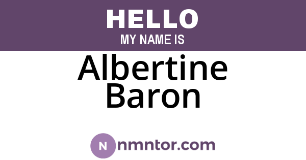 Albertine Baron