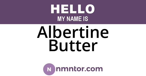 Albertine Butter