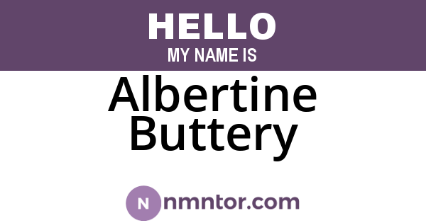 Albertine Buttery