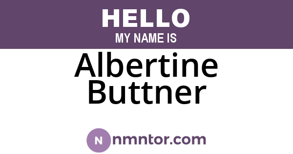 Albertine Buttner