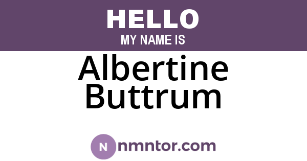 Albertine Buttrum