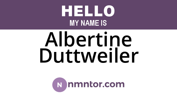 Albertine Duttweiler