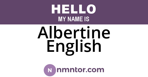 Albertine English