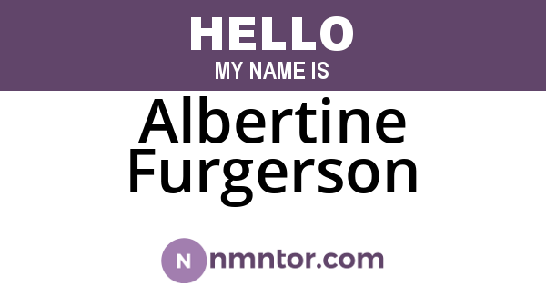 Albertine Furgerson