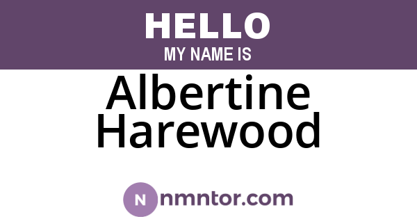 Albertine Harewood