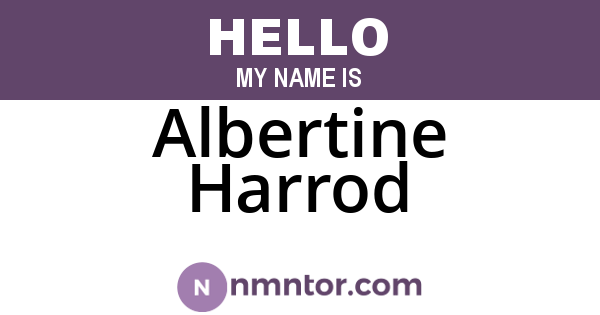 Albertine Harrod