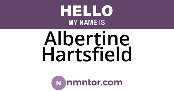 Albertine Hartsfield