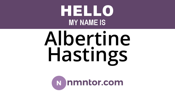 Albertine Hastings