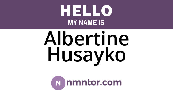 Albertine Husayko
