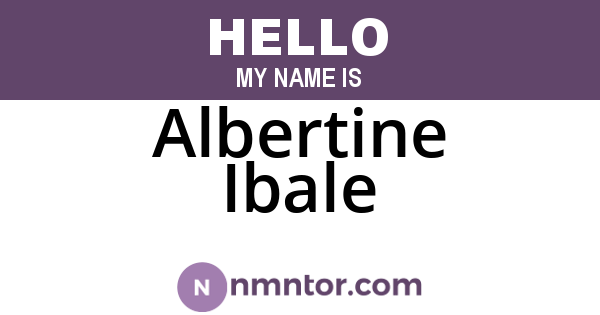 Albertine Ibale
