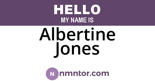 Albertine Jones