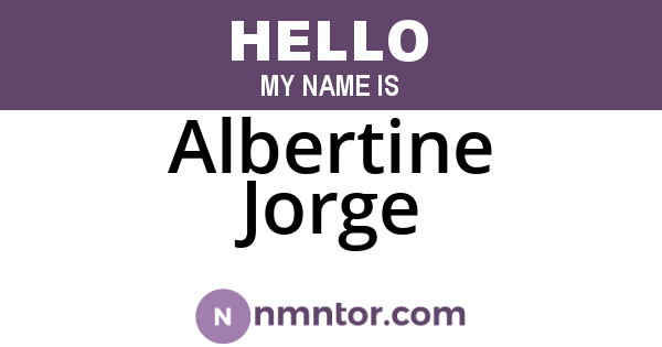 Albertine Jorge