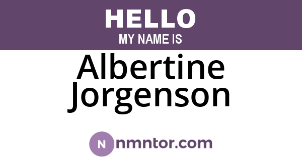Albertine Jorgenson