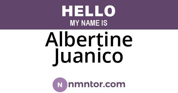 Albertine Juanico