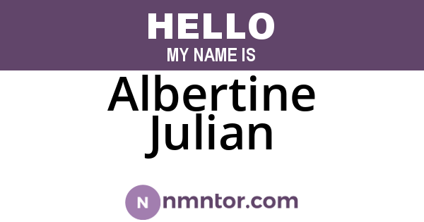 Albertine Julian