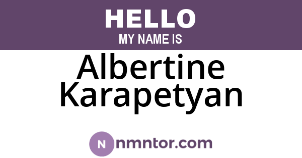 Albertine Karapetyan