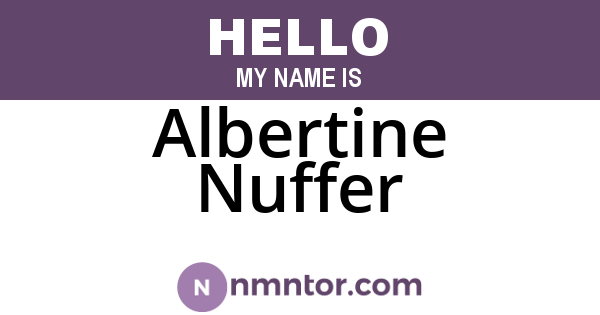 Albertine Nuffer