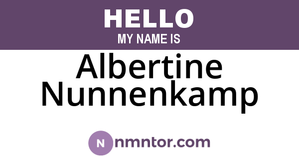 Albertine Nunnenkamp