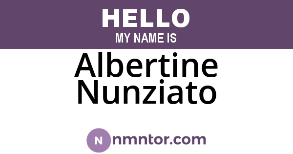 Albertine Nunziato