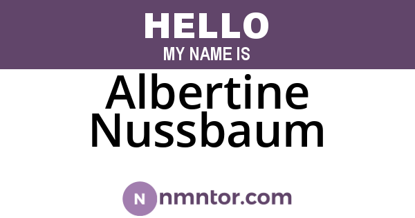 Albertine Nussbaum